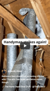 Bathroom Fans Should Not Be Venting Into The Attic